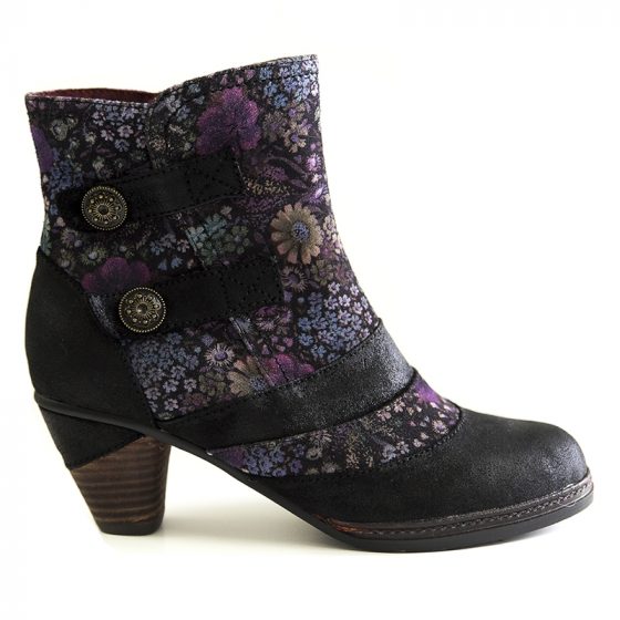 Floral ankle boots