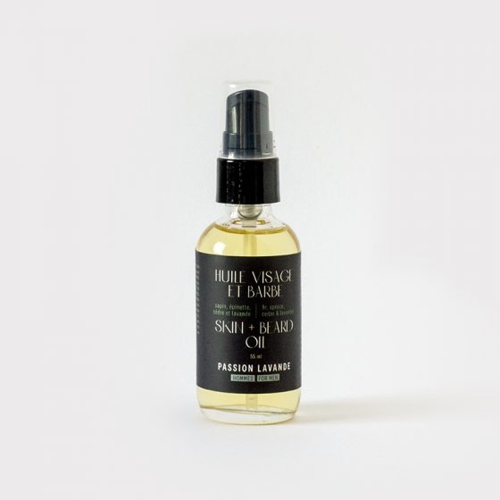 spruce, fir, cedar and lavender skin and beard oil for men