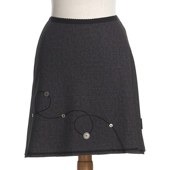 Denim grey ''Galilée'' skirt