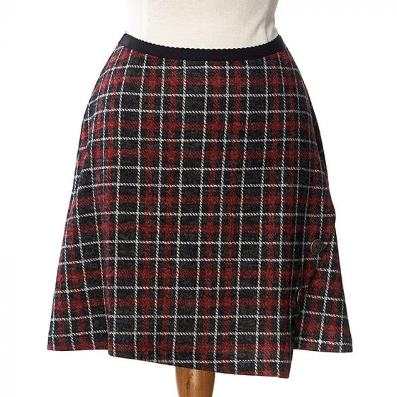 Red ''grésil'' skirt