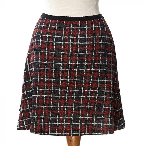 Red ''grésil'' skirt