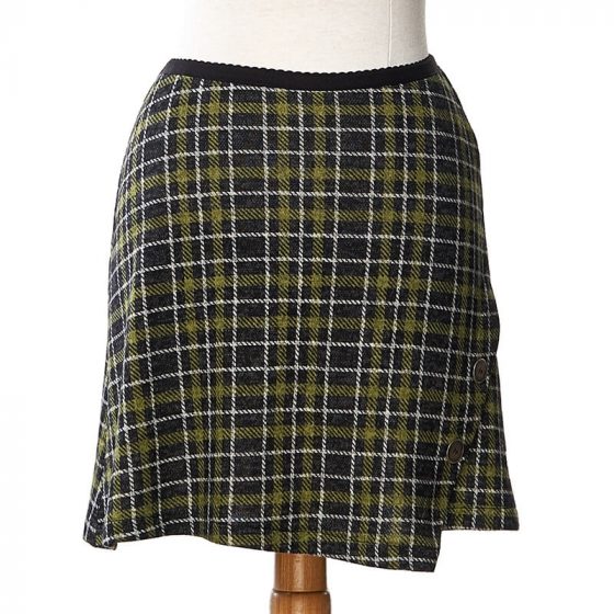 Green ''grésil'' skirt