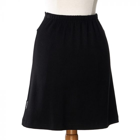 Black corduroy ''harfang'' skirt