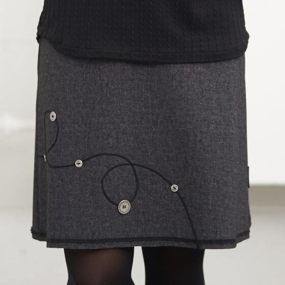 Denim grey ''Galilée'' skirt