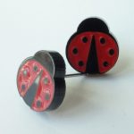 Boucles d'oreilles coccinelle