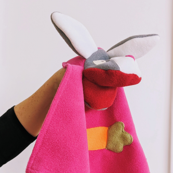 Bunny Puppet Lovey Security Blanket