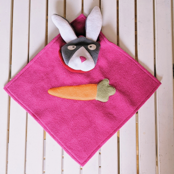 Bunny Puppet Lovey Security Blanket