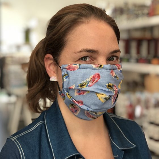 Masque de protection de fabrication artisanale réversible et unisexe pour adultes