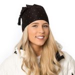 Tuque Mia Petits pois noir et blanc