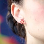 Boucles d'oreilles Mini-Zinnia corail