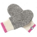 Pink woolen mittens