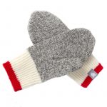 Red woolen mittens