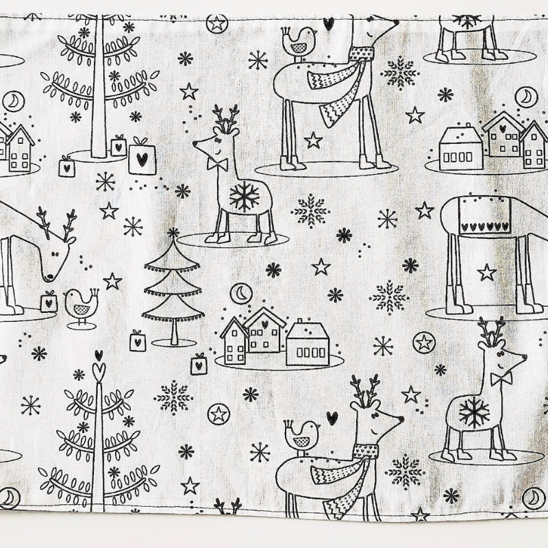 Nappe à colorier motifs Noël 135x240cm