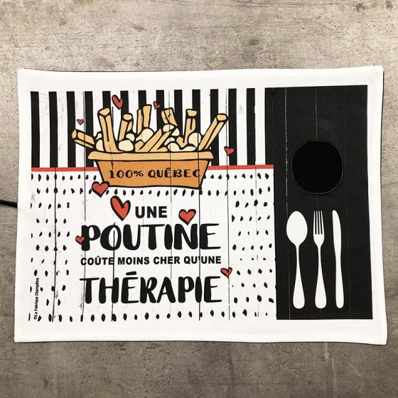 Napperon porte-ustensiles Poutine