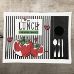 Napperon porte-ustensiles Un lunch presque parfait tomates