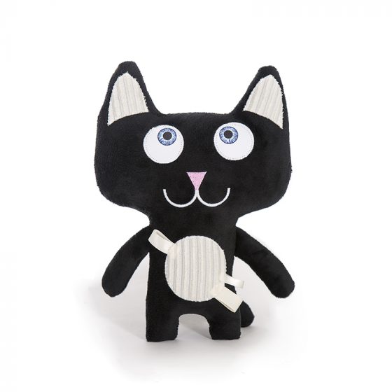 Peluche chat ninja noir