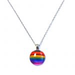 Pendentif médaillon arc-en-ciel