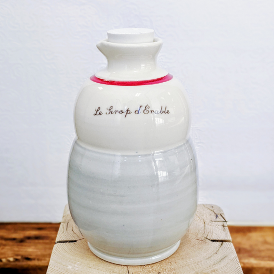 Woolen stocking printed maple syrup pitcher