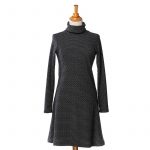 Black and gray embossed ''aurore'' dress