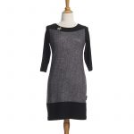 charcoal black ''nébuleuse'' mesh dress