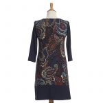 Robe nébuleuse paisley bleu