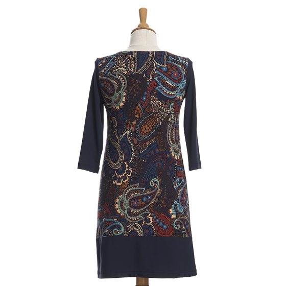 Blue nebula paisley dress