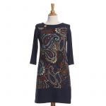 Blue nebula paisley dress