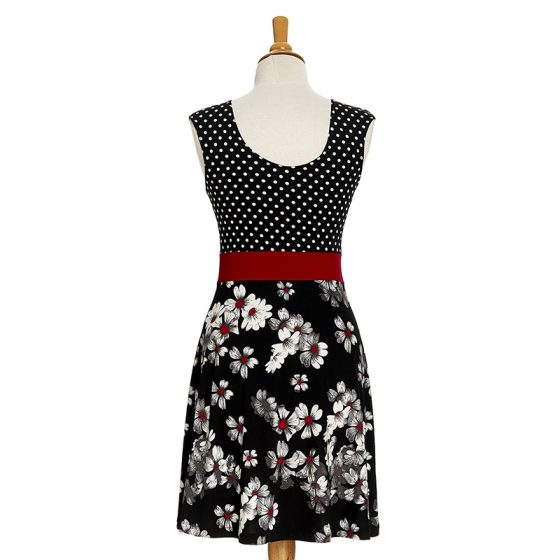 Red ''Marguerite'' reversible dress