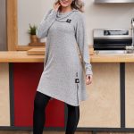 Light grey ''tempête'' tunic-dress