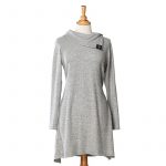 Light grey ''tempête'' tunic-dress