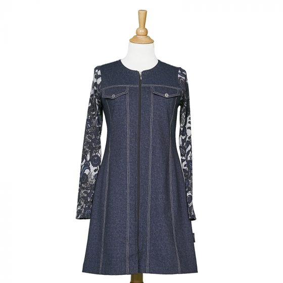 Robe-redingote Moscou Bleu