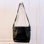 Sac en cuir Yupik noir motif tressé