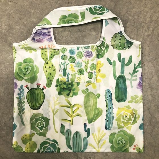 Sac à commissions pliable Cactus fleuris