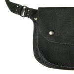 Sac ceinture-pochette Amaru en cuir recyclé noir