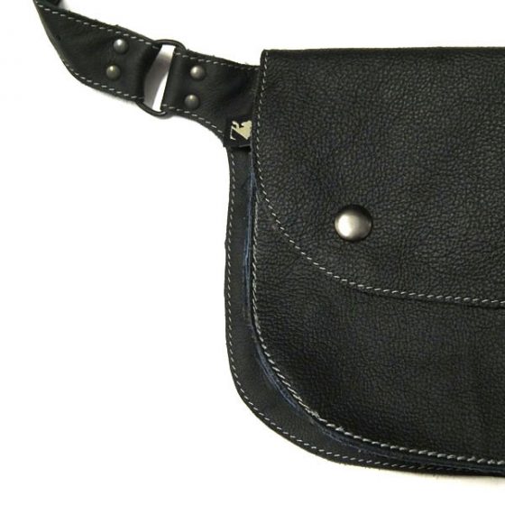  Amaru belt-pouch bag in black recycled leather
