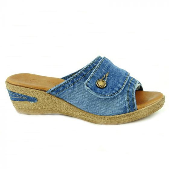 Sandale mule en jeans