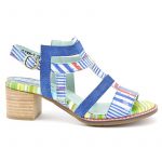 Colorful striped sandals