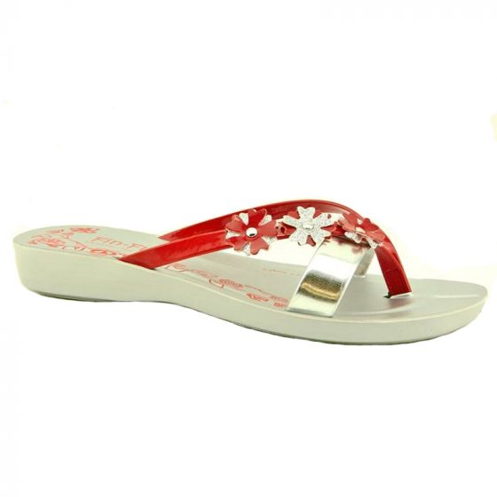 Red flowers sandals