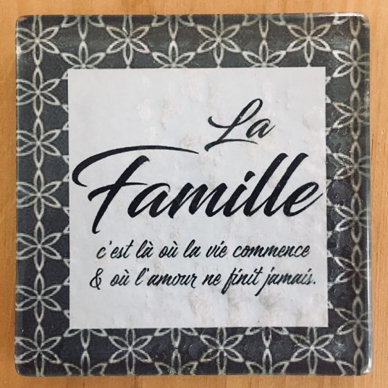 Sous-verre La famille