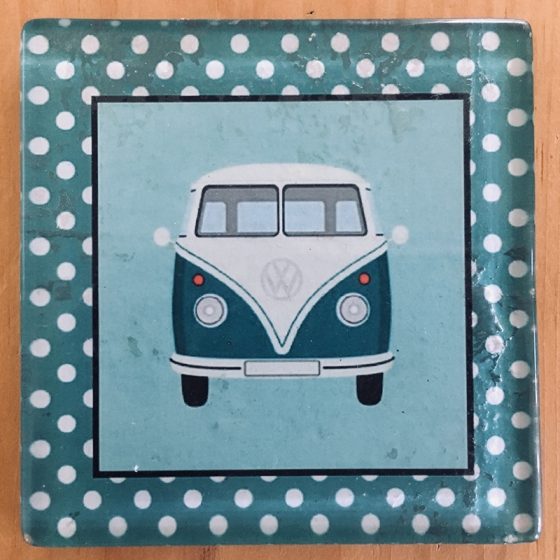 Sous-verre Westfalia turquoise
