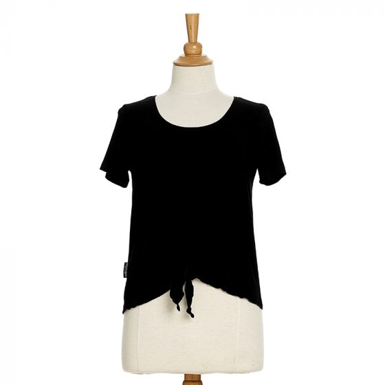 Black ''Camélia'' T-shirt