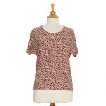 T-shirt Myosotis floral rouge