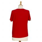 T-shirt Myosotis floral rouge