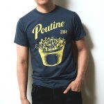 T-shirt poutine bleu