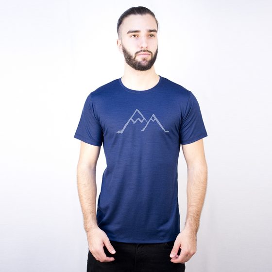 T-shirt en mérinos ultra léger montagnes