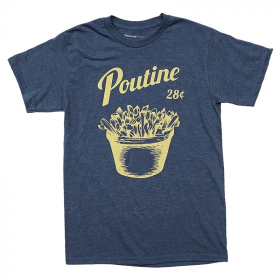 T-shirt poutine bleu