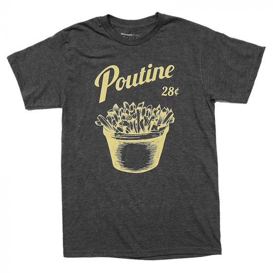 T-shirt poutine charbon