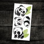 Tatou temporaire Les pandas sympas