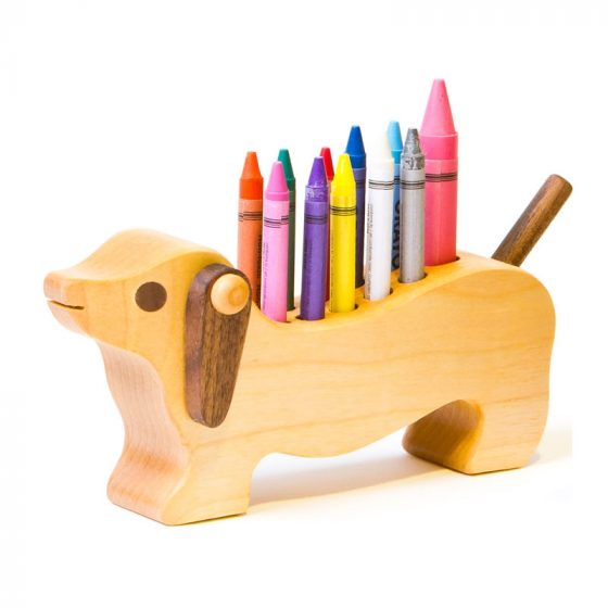 Dachshund - Wax crayons holder