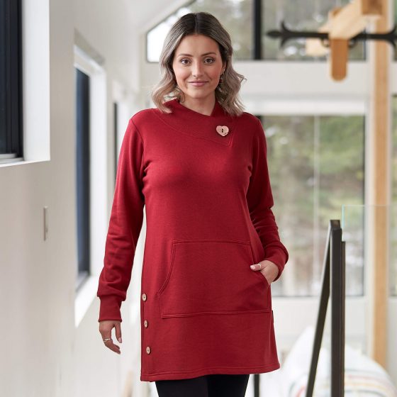 Red alpine tunic